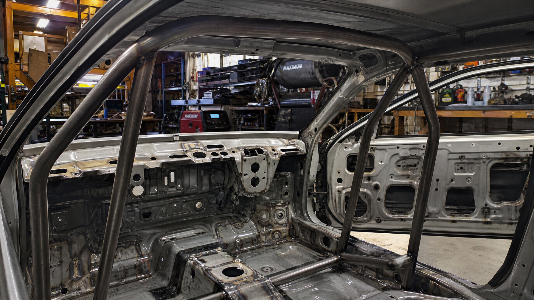 Interior strip and cage fabrication — Iron Ridge Motorsports Houston