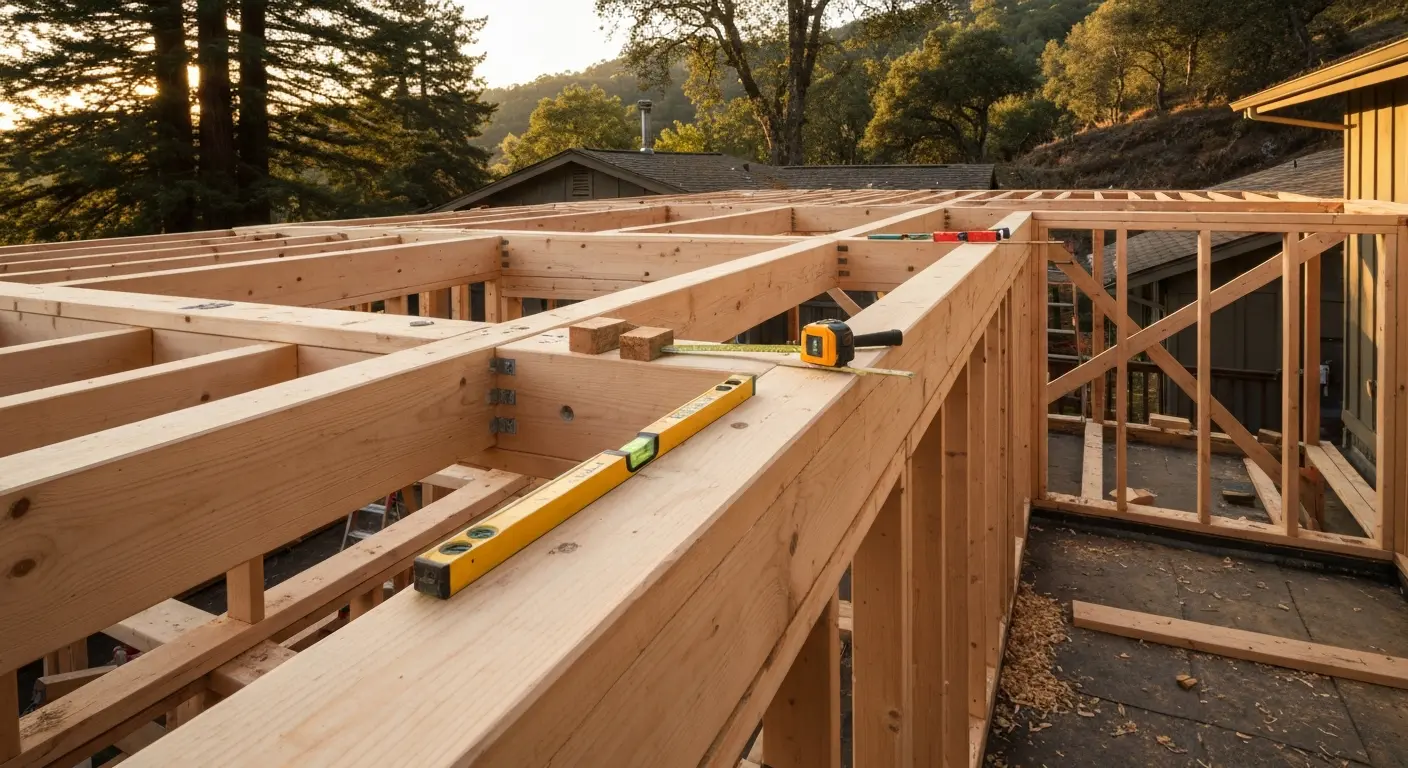 Framing project in Boulder Creek