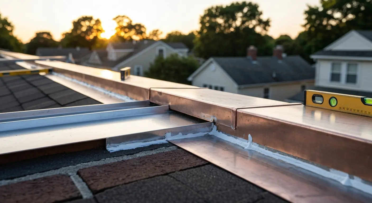 Waterproofing installation on roofline