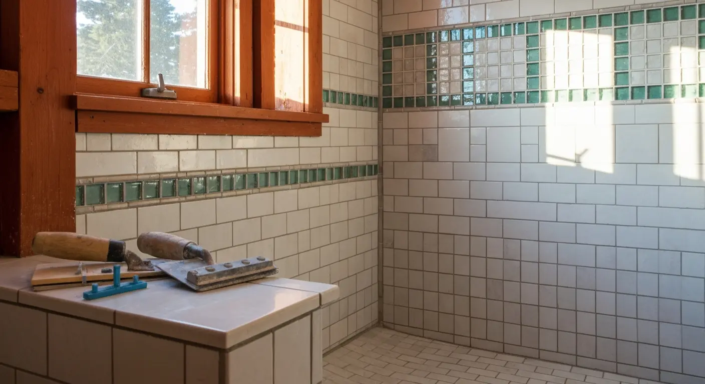 Shower tile installation