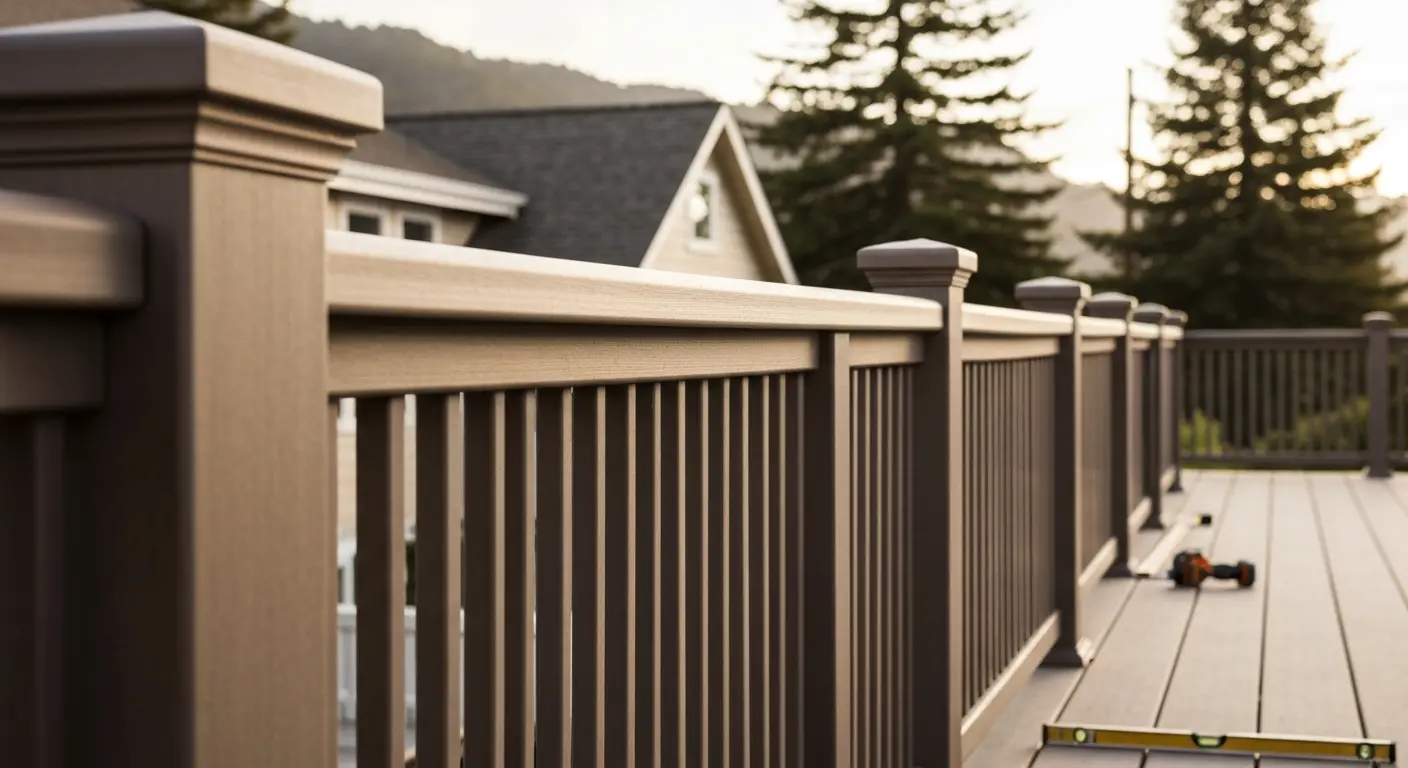 Deck railing installation