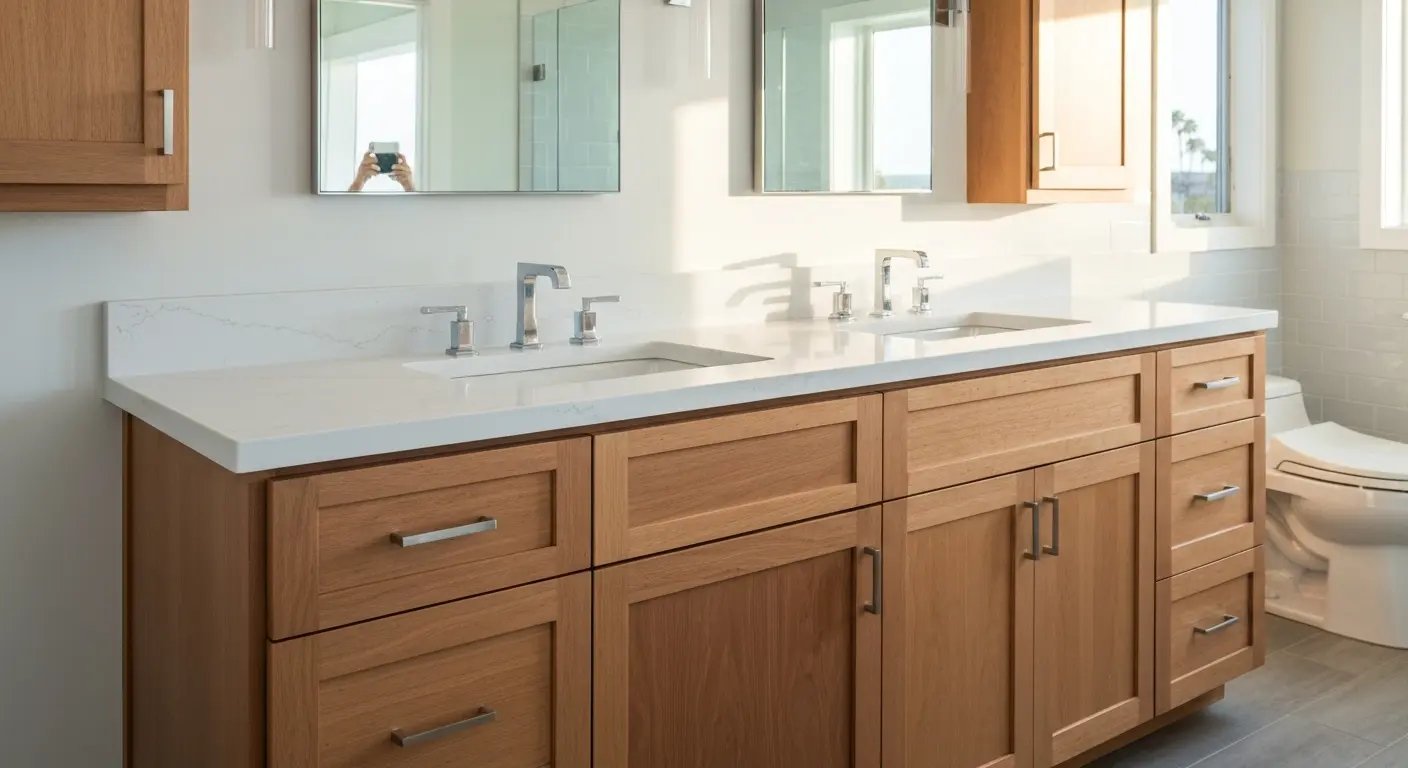 Modern bathroom vanity upgrade