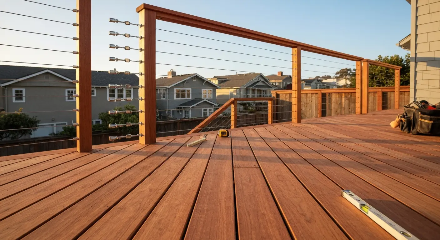 Custom deck and railing installation