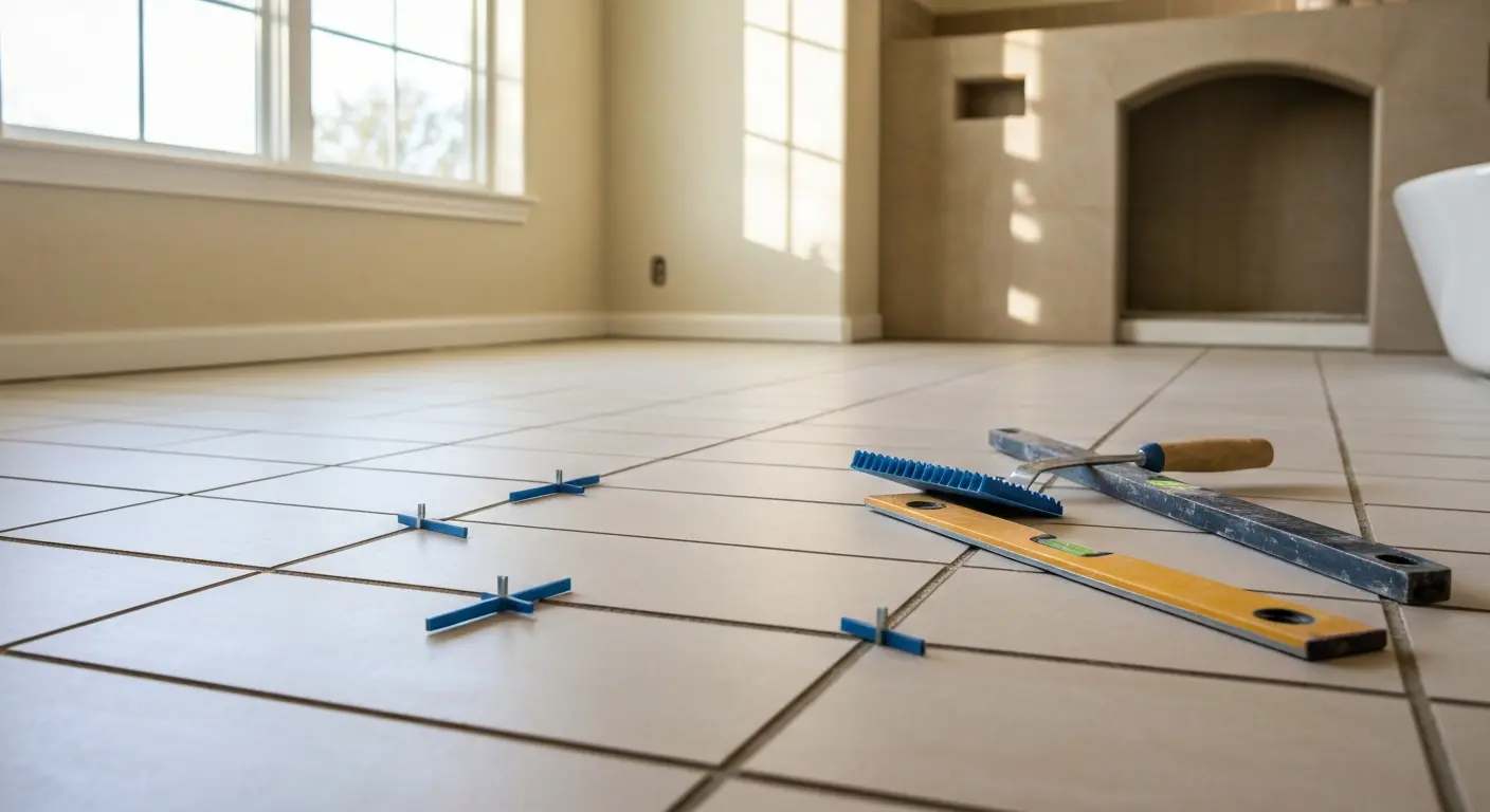 Tile flooring installation