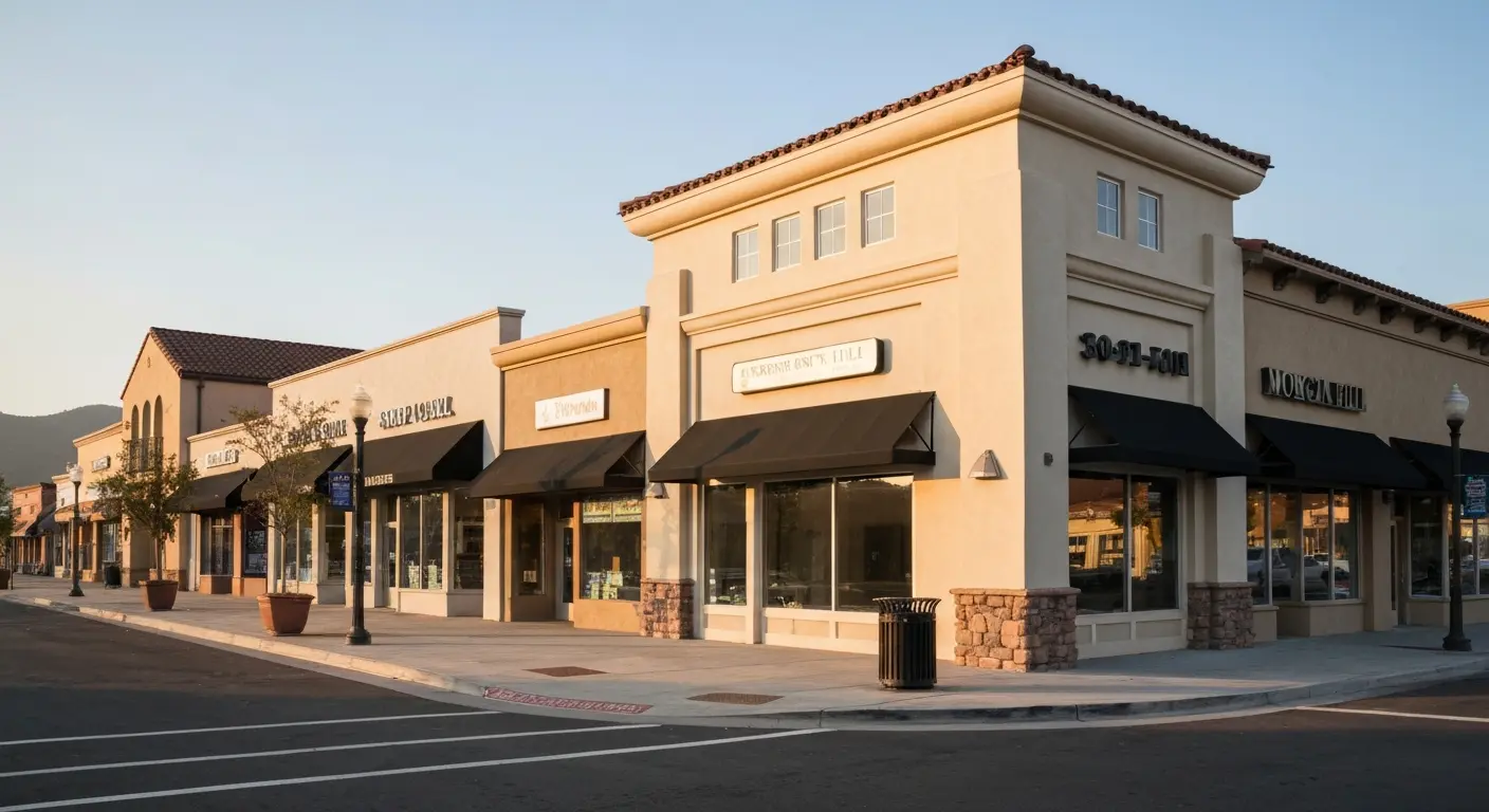 Downtown Morgan Hill scene