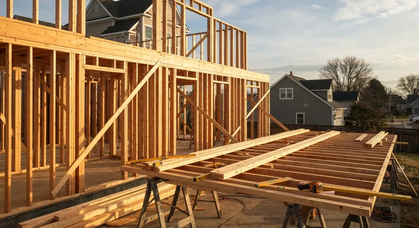 Home addition framing