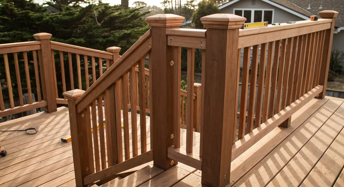 Deck railings and stairs