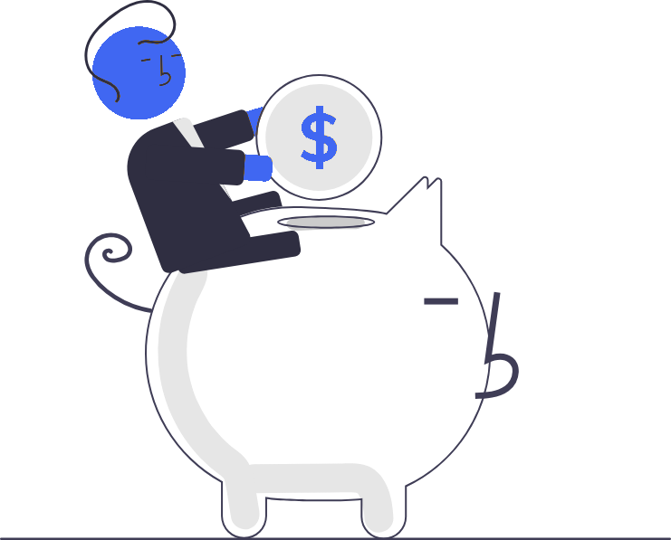 Piggy Bank with Money