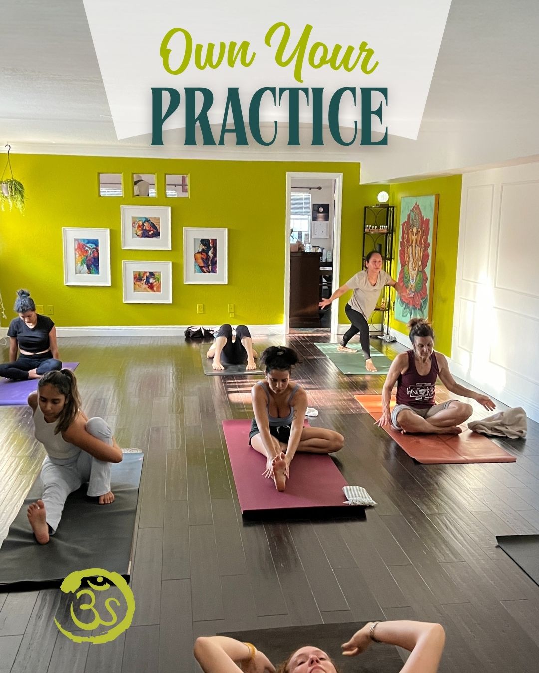 Students practicing Mysore-style Ashtanga Yoga at The Yoga Shala