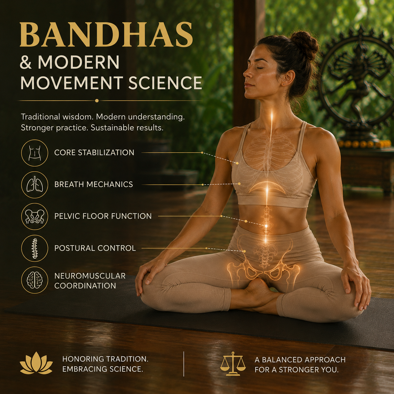 Bandhas and modern movement science educational image