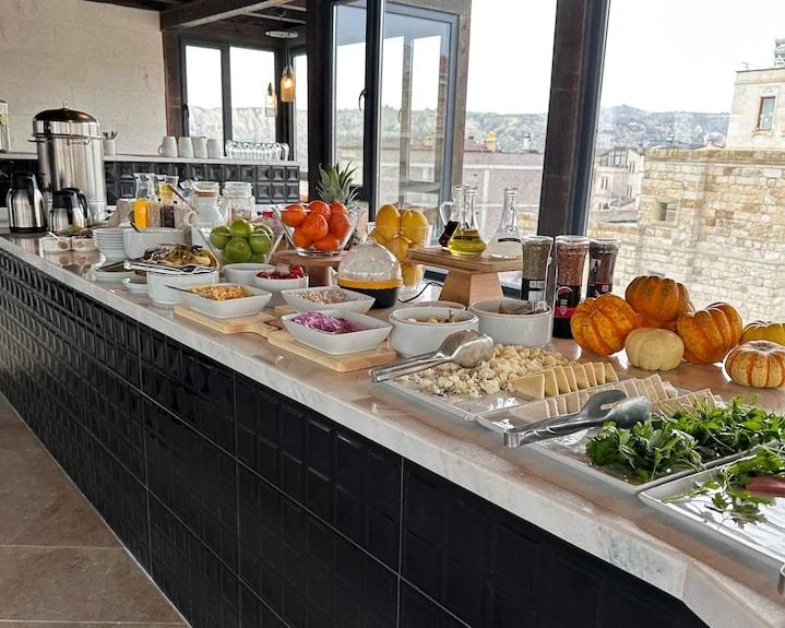 Breakfast service at the Alden Hotel