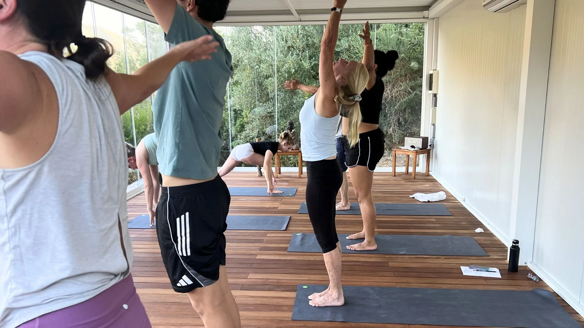 Morning Mysore practice on retreat