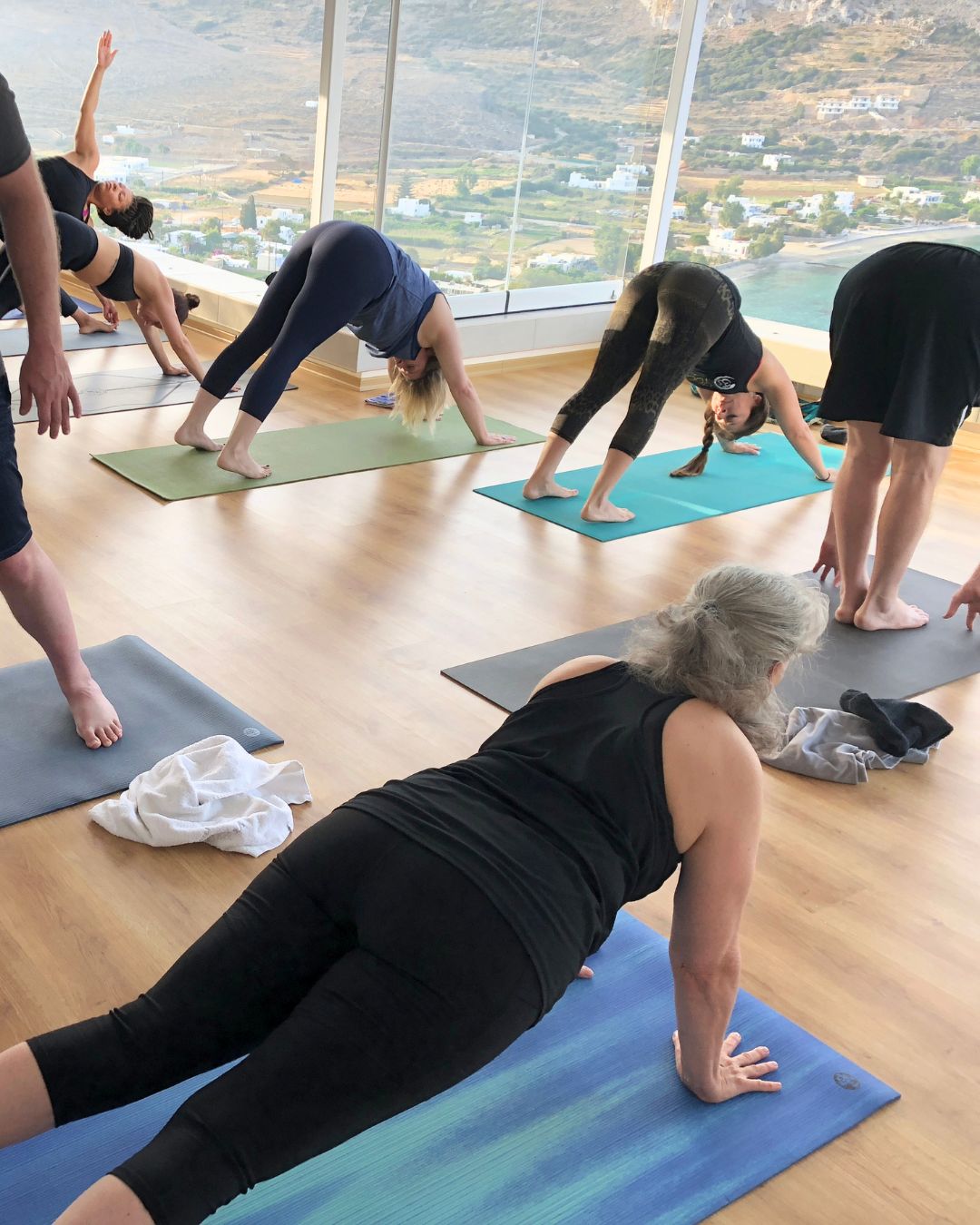 Krista teaching within a welcoming retreat practice setting