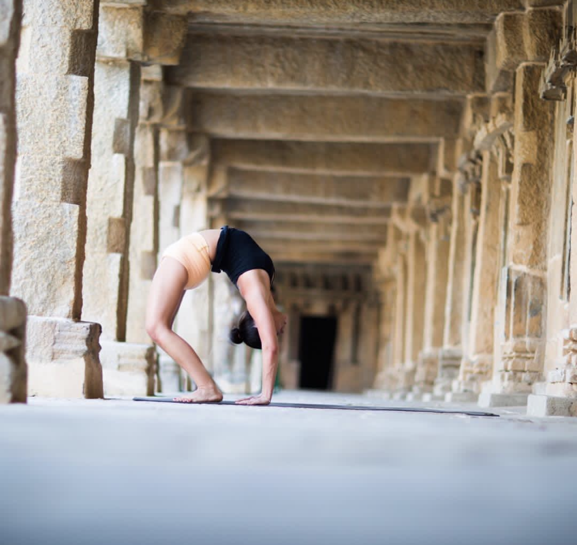Krista Shirley demonstrating a backbending posture