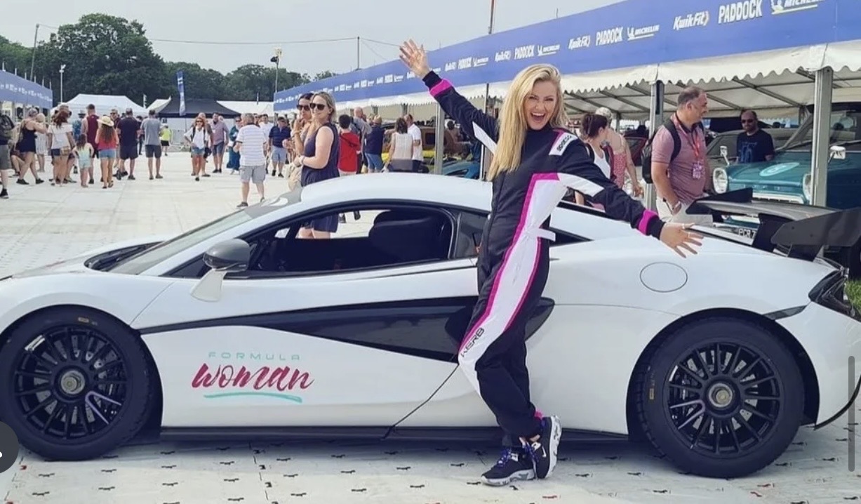 Nikki Dean at a motorsport event