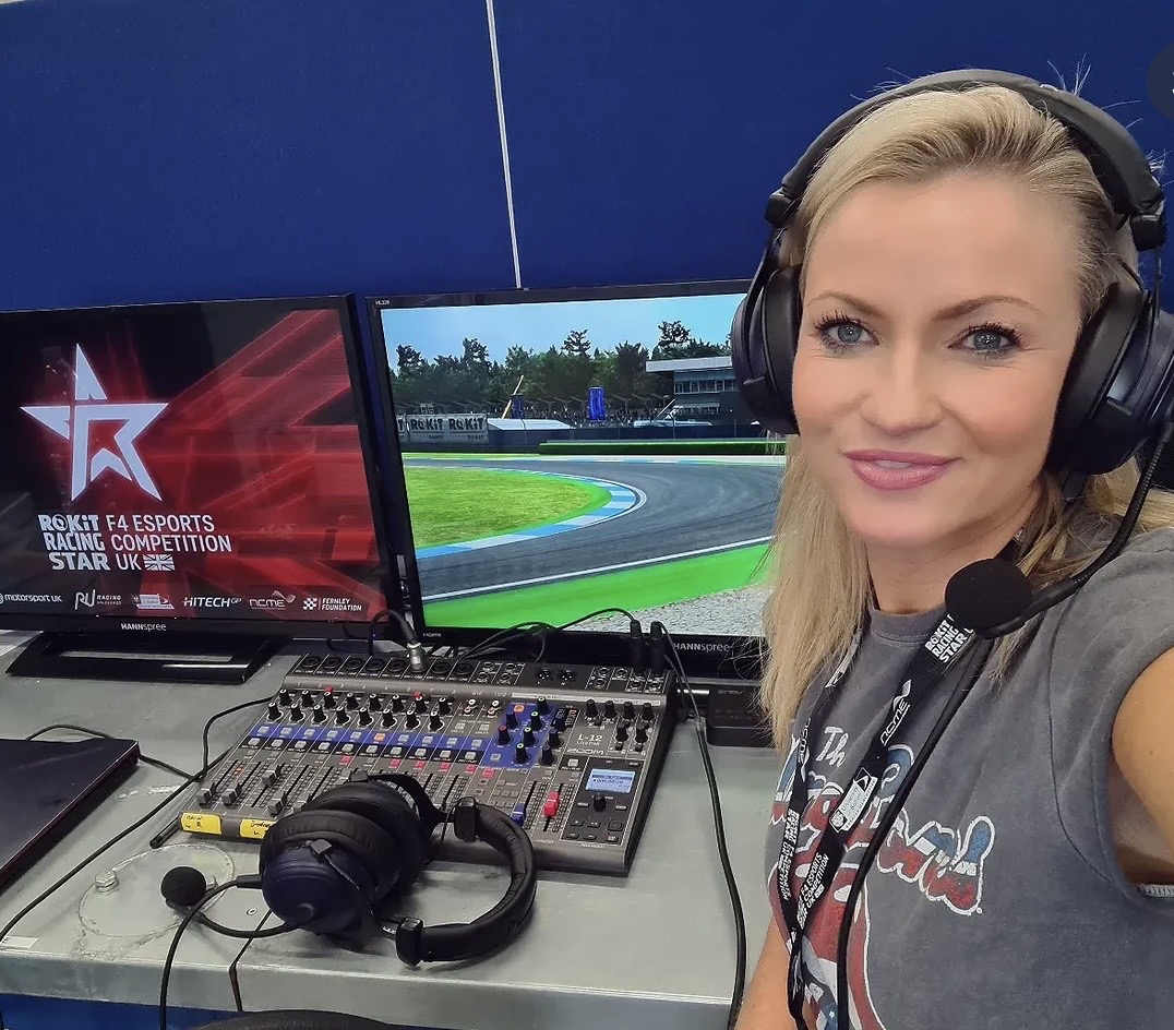 Nikki Dean interviewing a sports personality
