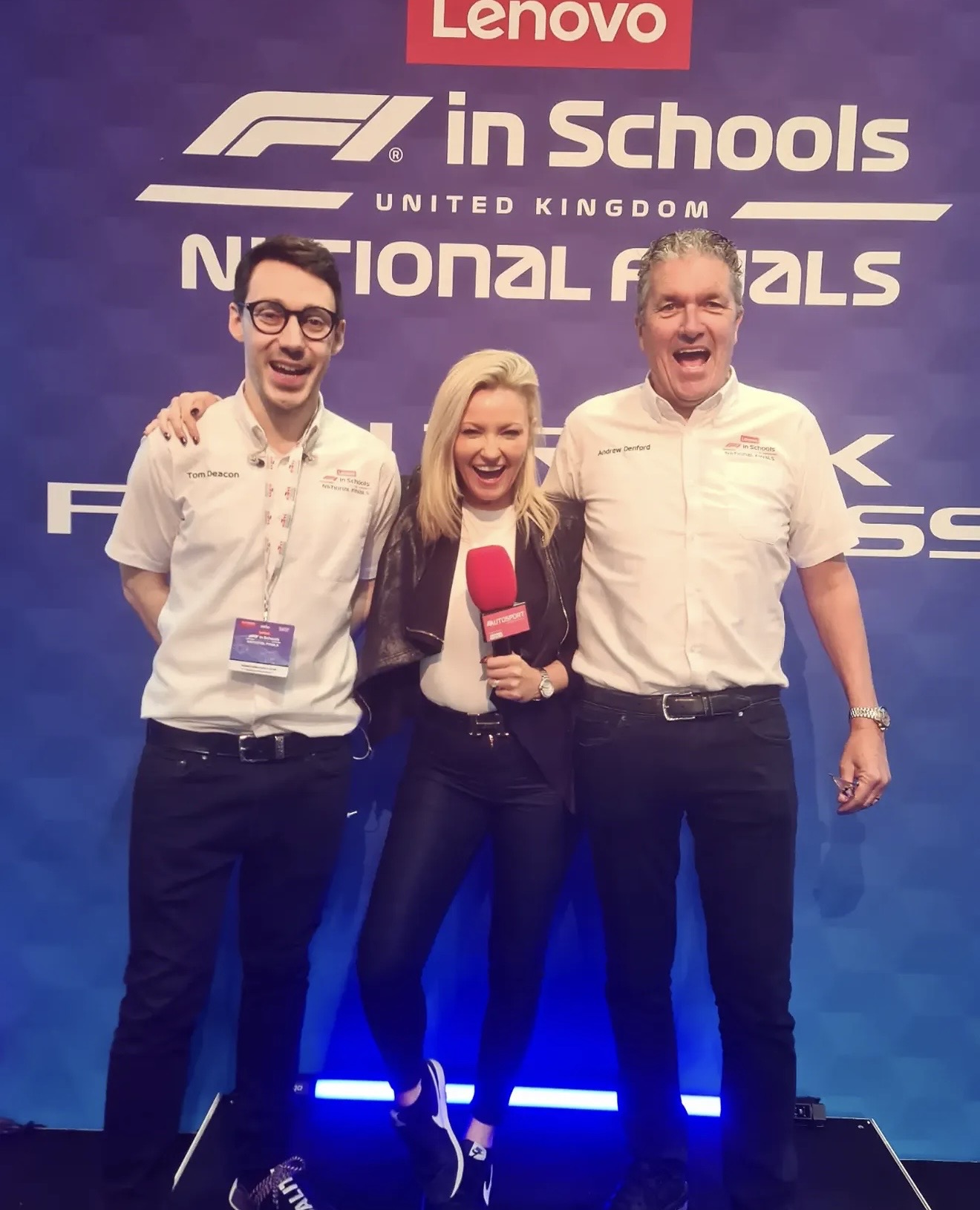 Nikki Dean presenting at a sporting event