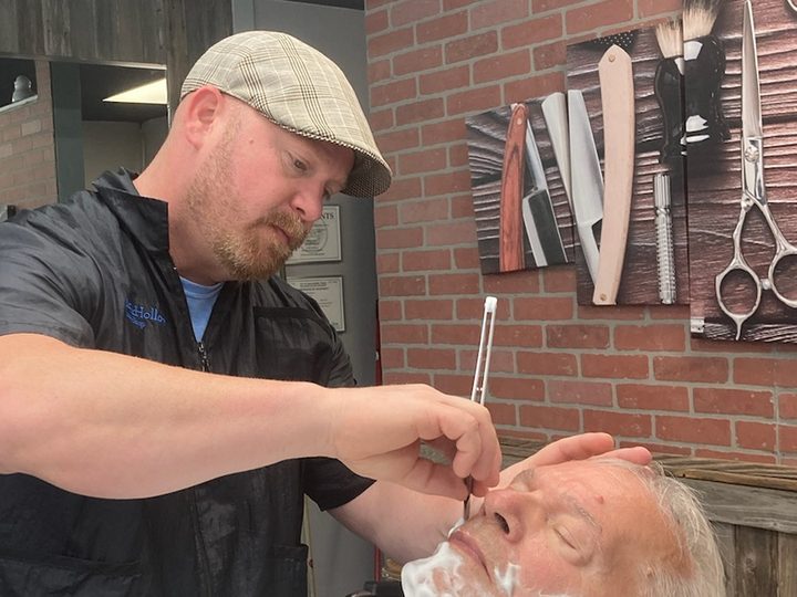 James Tracy, barber at Brook Hollow Barber Shop in San Antonio