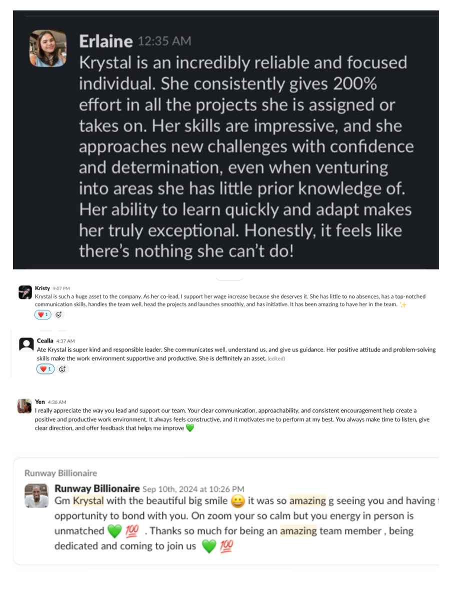 Client testimonial screenshot