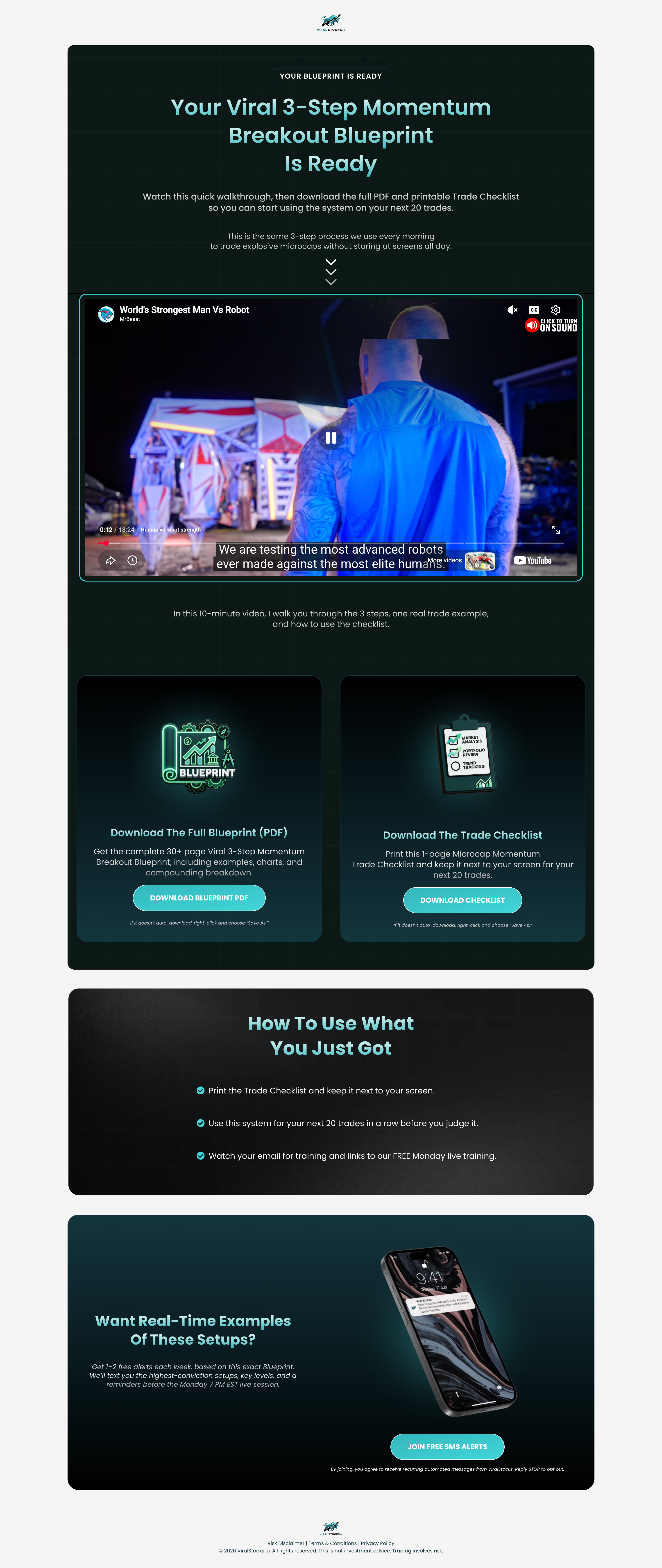 Landing page design project