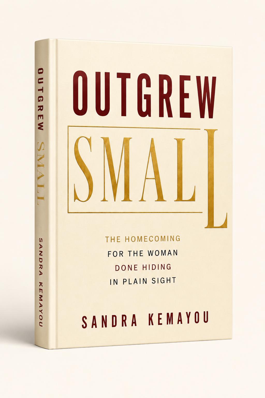 Outgrew Small — book cover by Sandra Kemayou