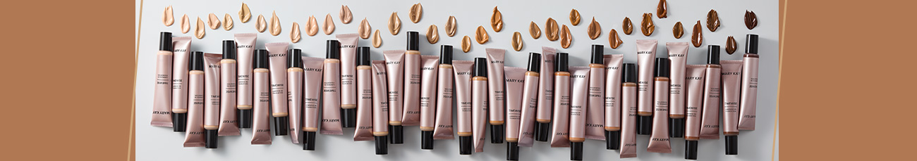 Mary Kay TimeWise 3D Foundation shade range with matte and luminous finishes for personalized foundation matching