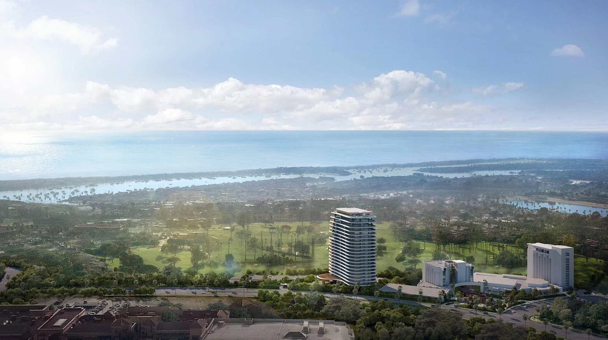 The Ritz-Carlton Residences, Newport Beach — aerial view
