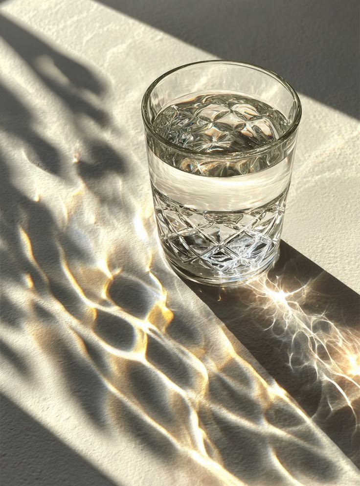 Glass of molecular hydrogen water