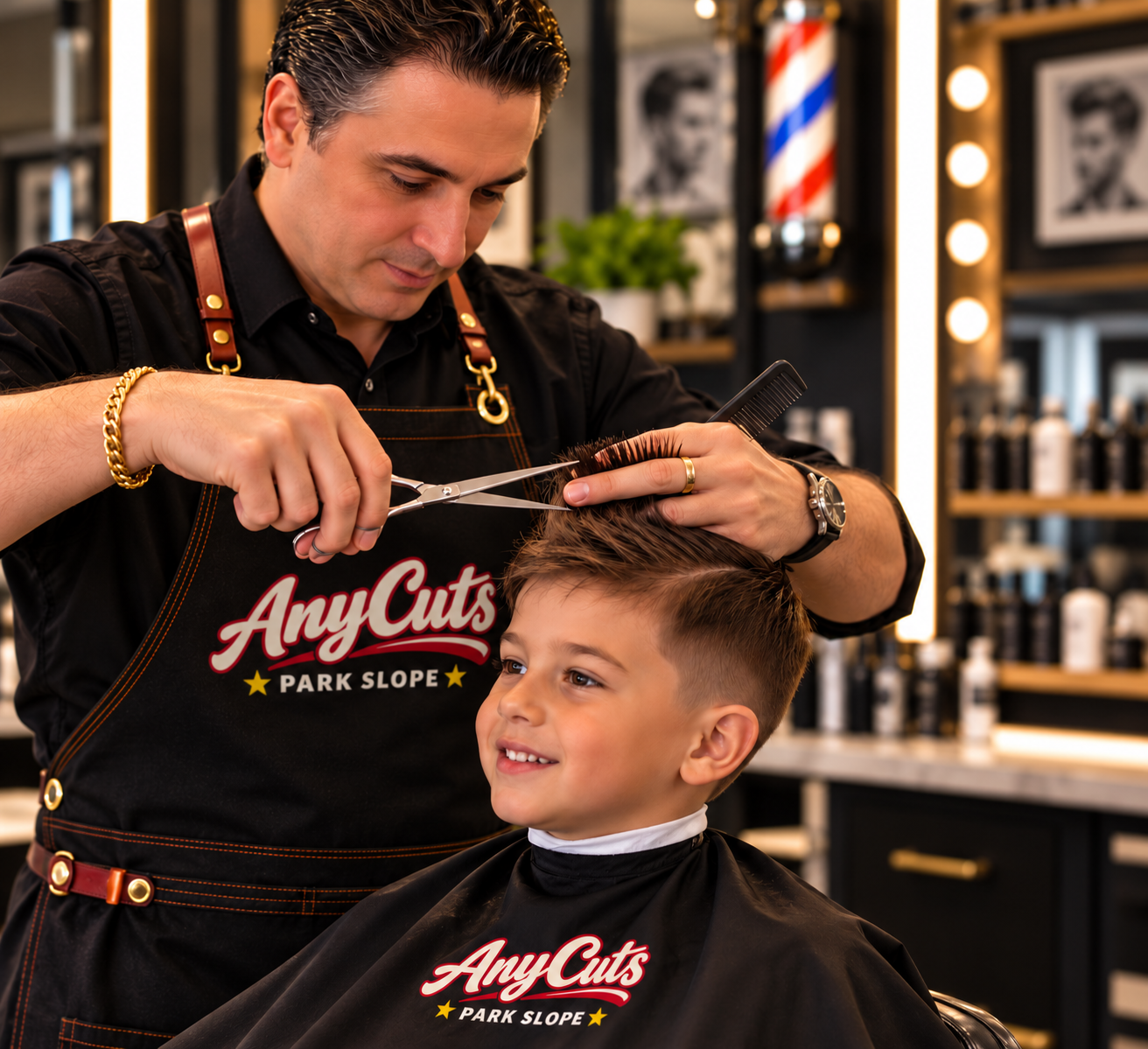 Kids' haircut for a child at Any Cuts in Park Slope