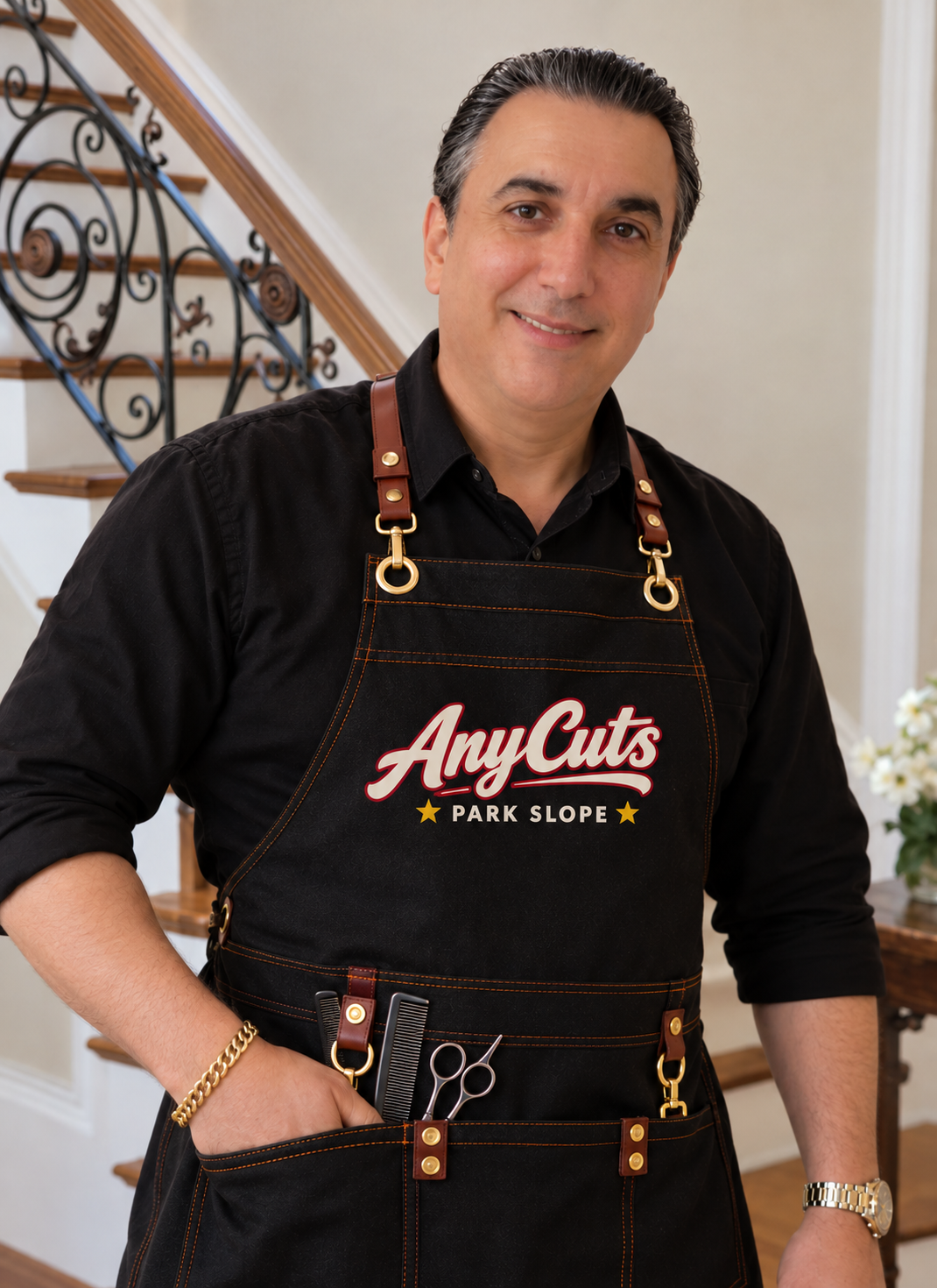 Portrait of Lazar, stylist at Any Cuts in Park Slope