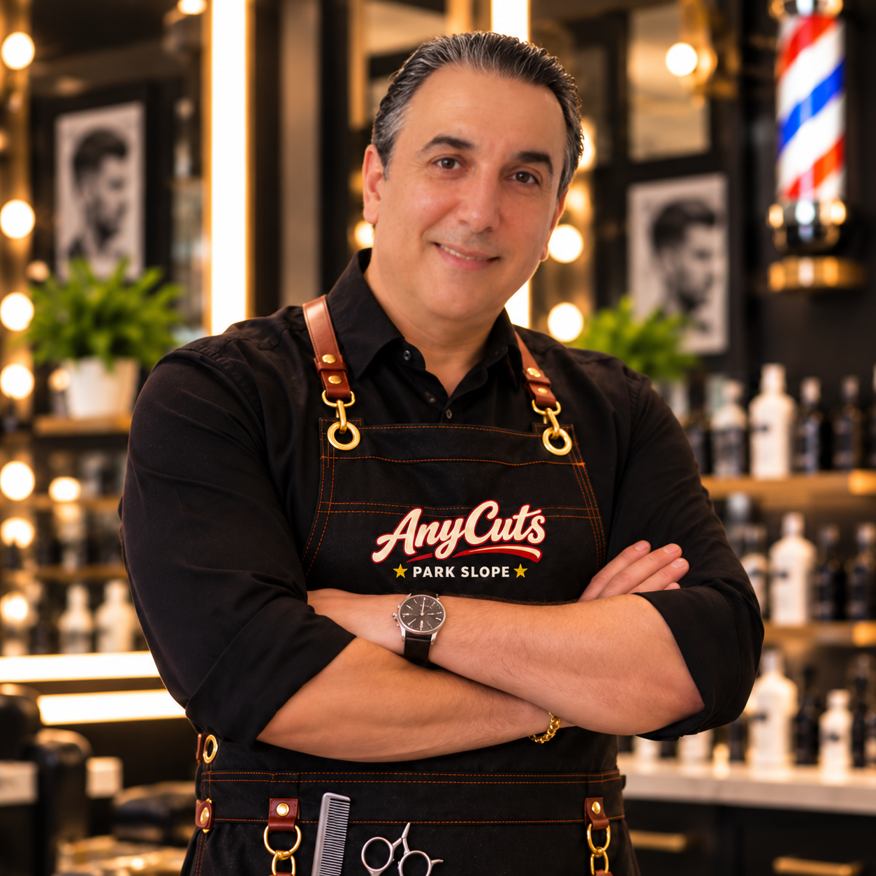 Portrait of Lazar, stylist at Any Cuts in Park Slope