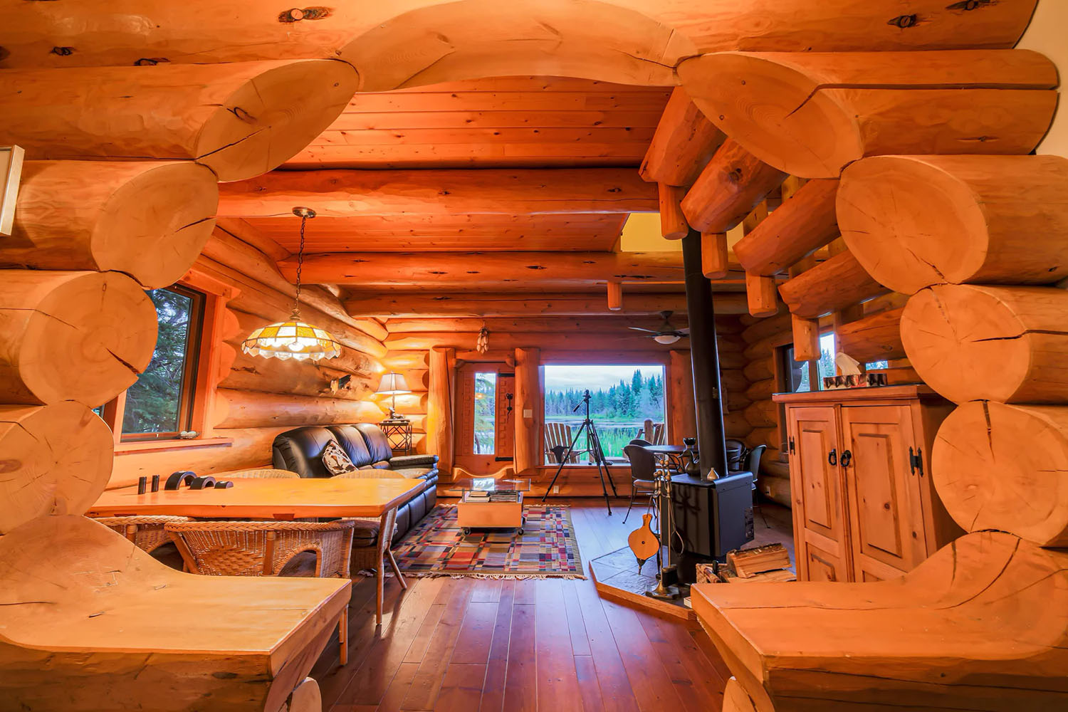 Lake Cabin heating area