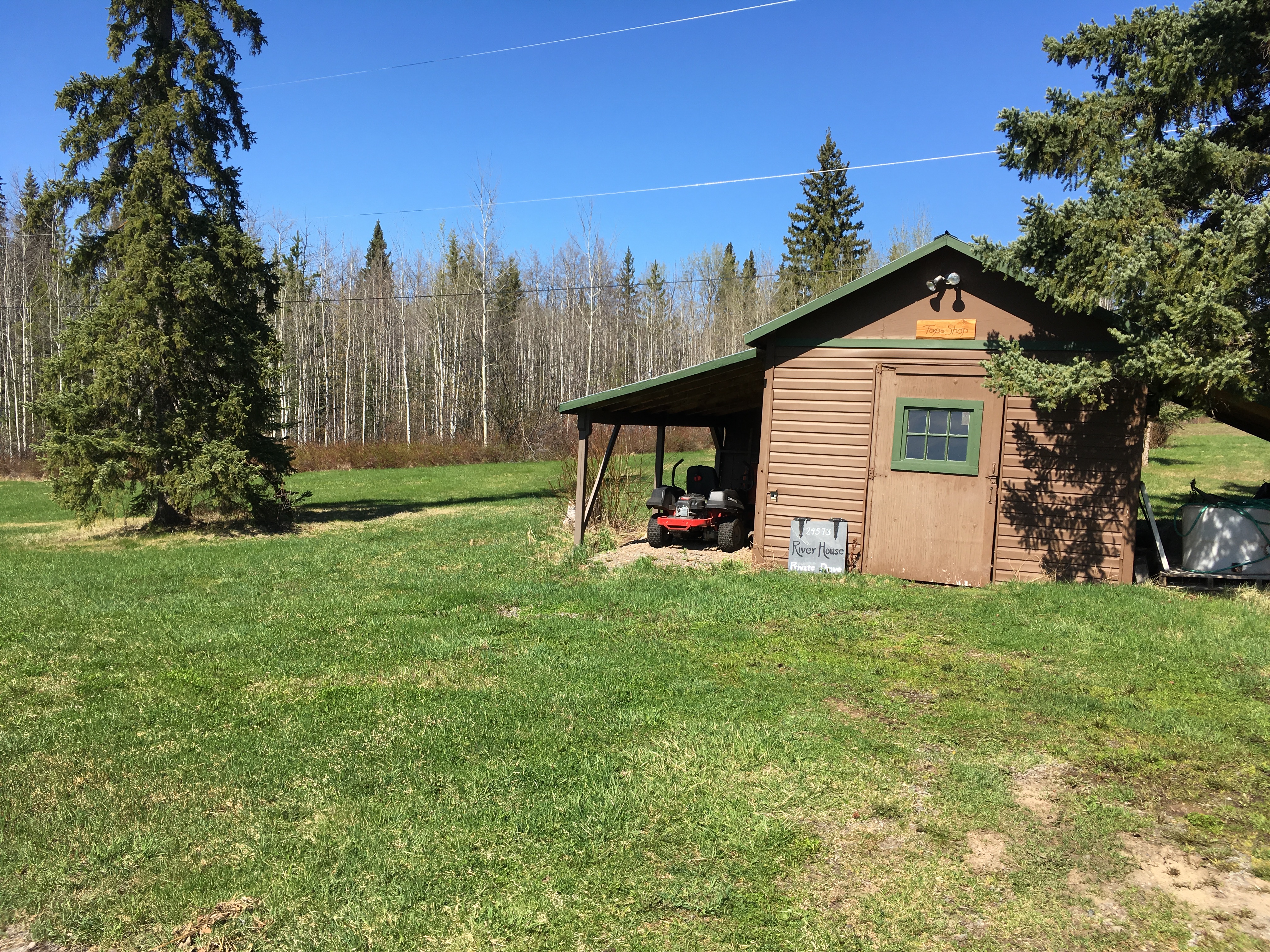 Upper workshop exterior and grounds equipment