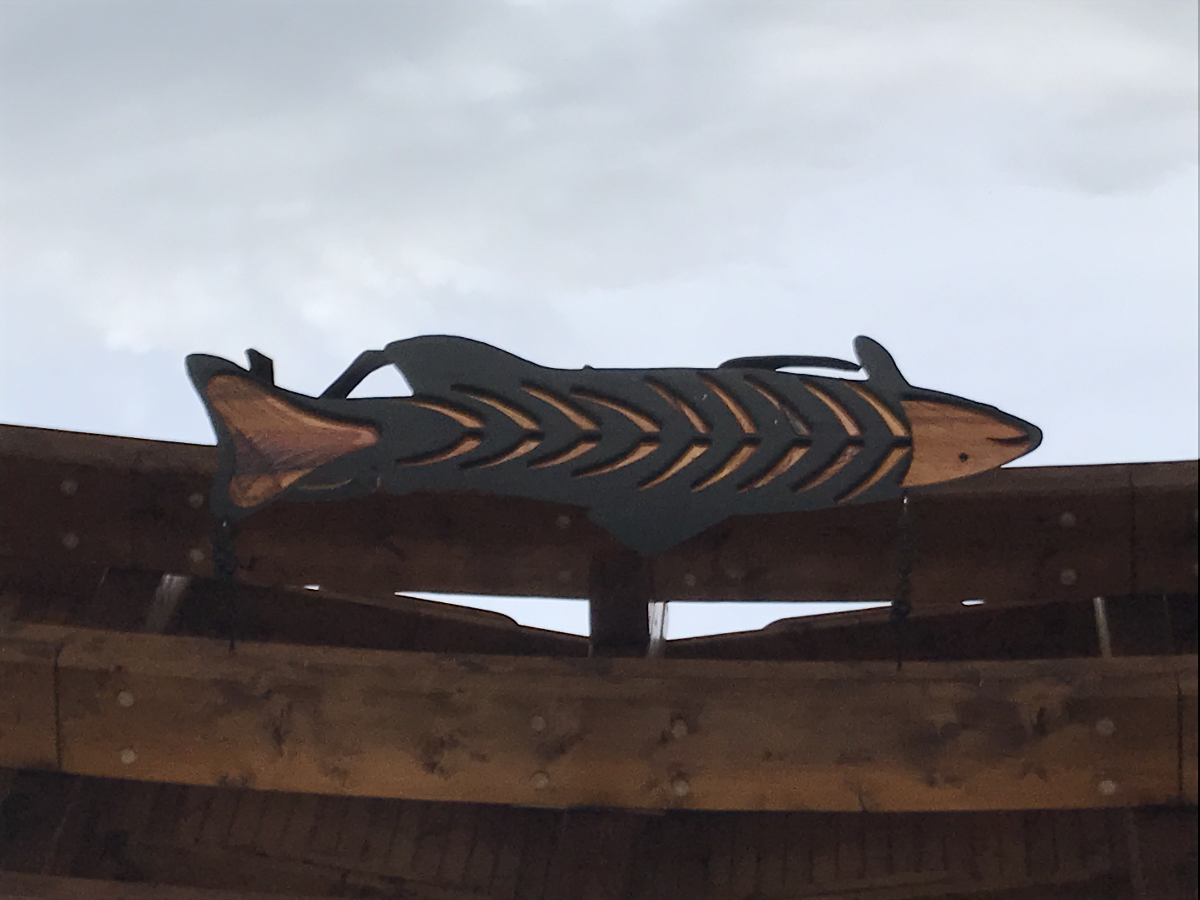 Back view of River House Sign