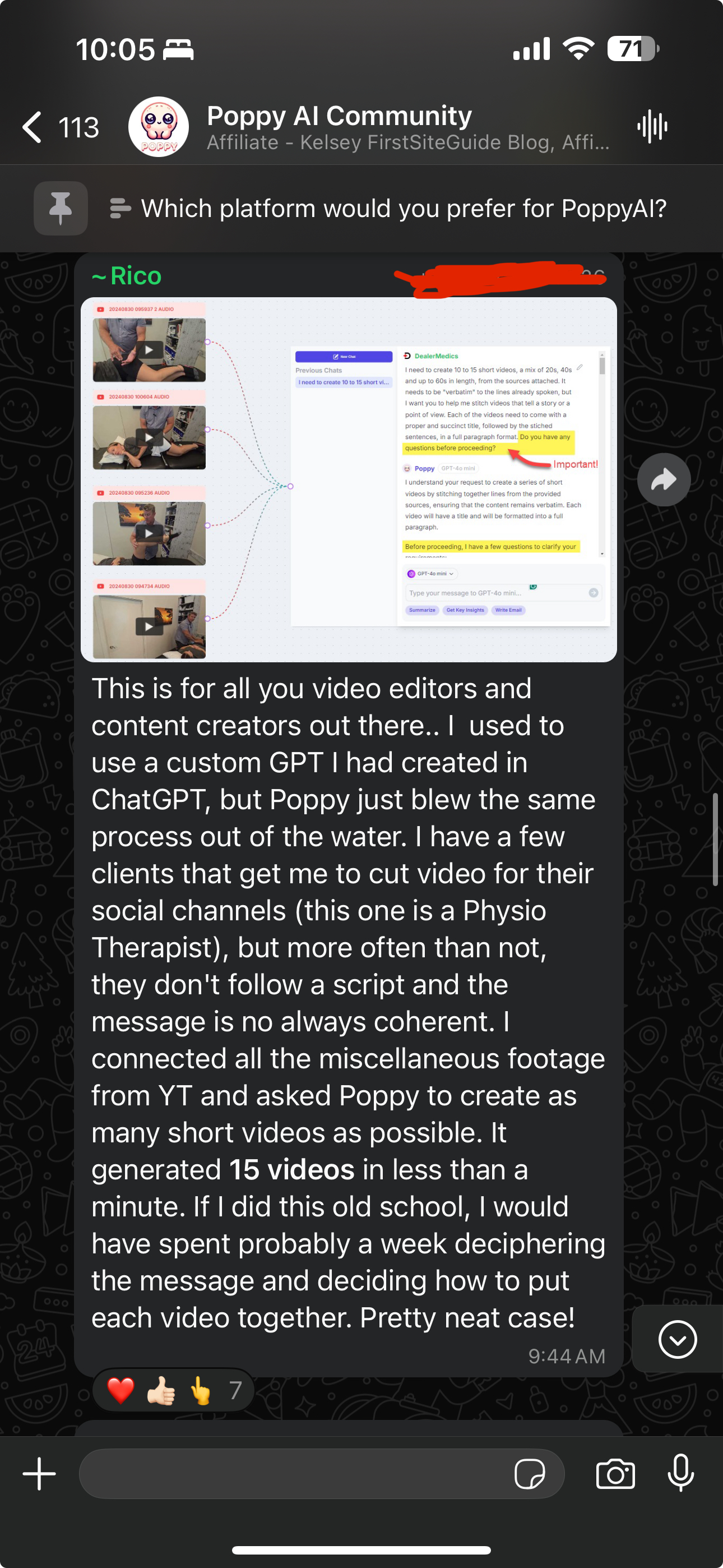 Poppy AI testimonial