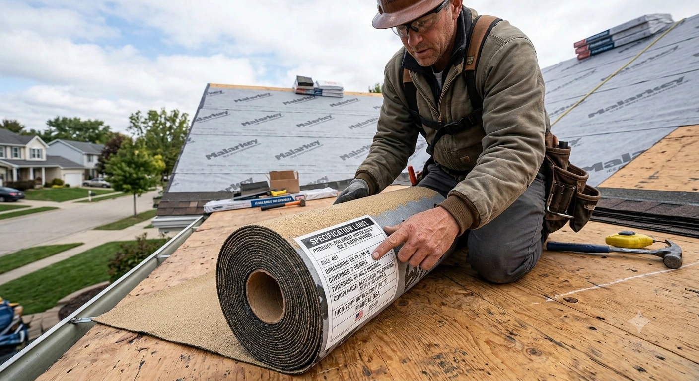 Checking ice and water barrier specifications before buying