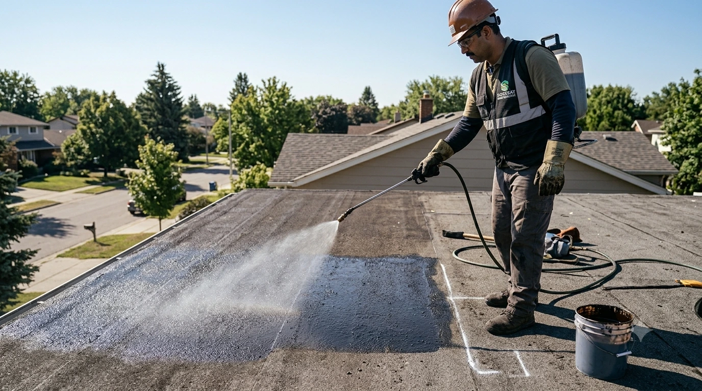 Reapplying roof rejuvenation on schedule