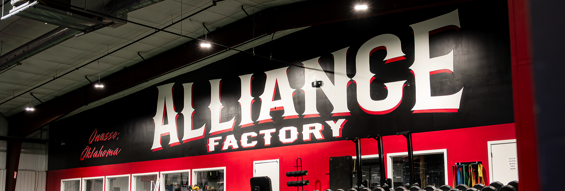 Inside Alliance Factory gym floor