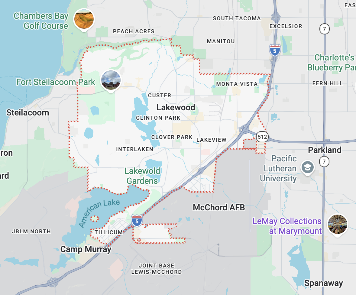Lakewood Area Map Lakewood Area Map
