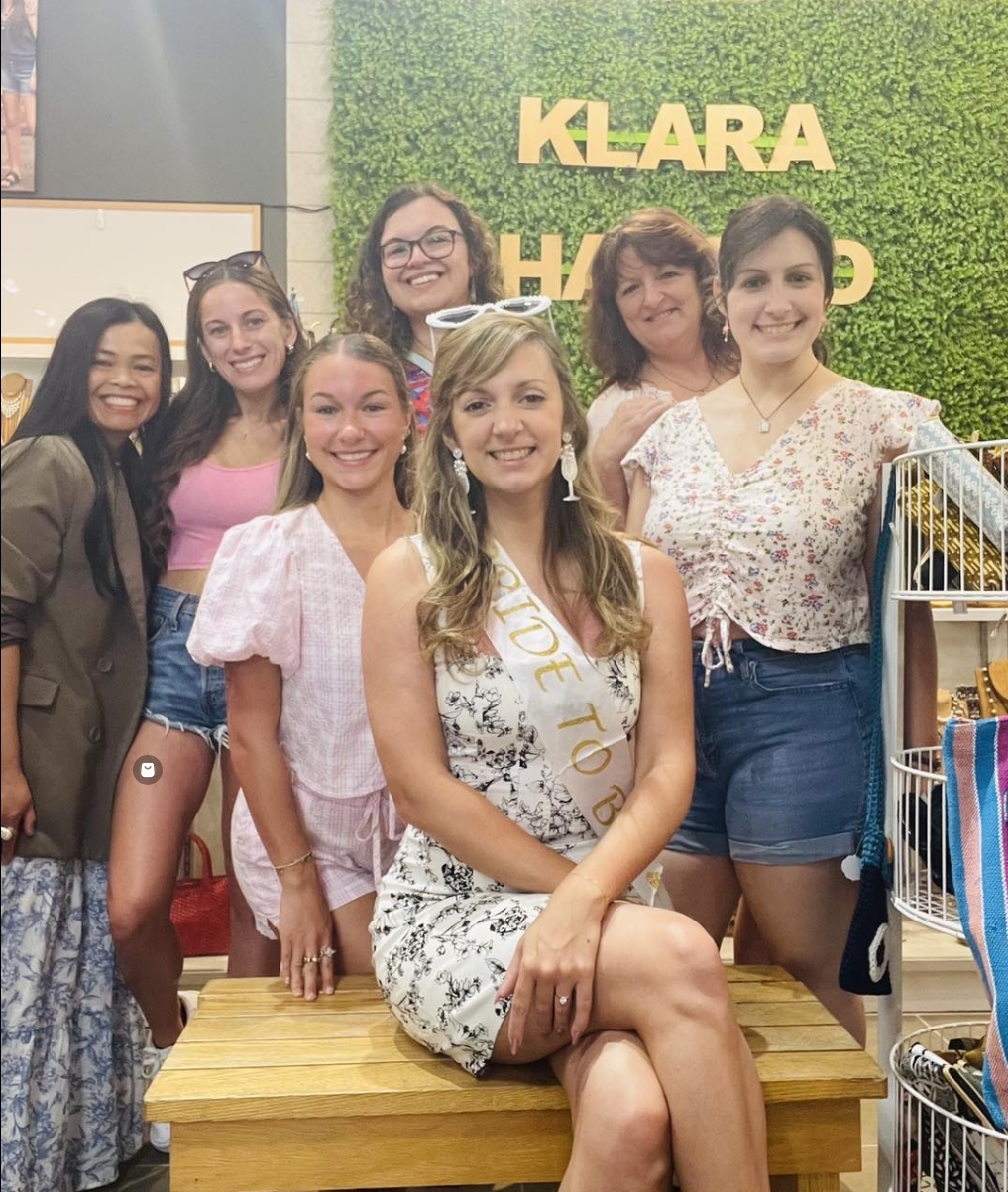 Bridesmaids and bridal party permanent jewelry experience at Klara Haloho Destin Commons