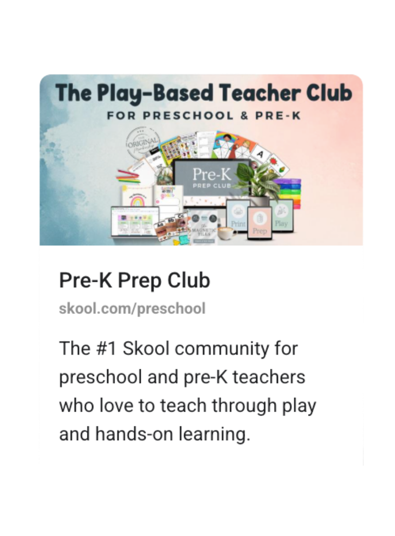 Pre-K Prep Club community