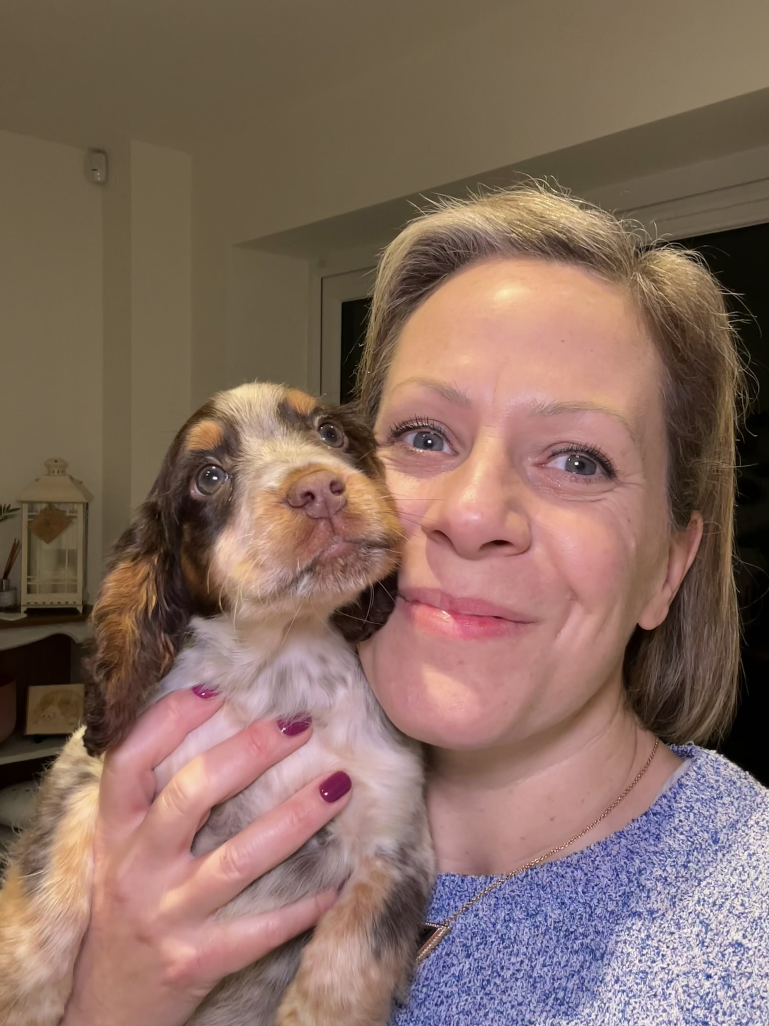 Amanda with her puppy