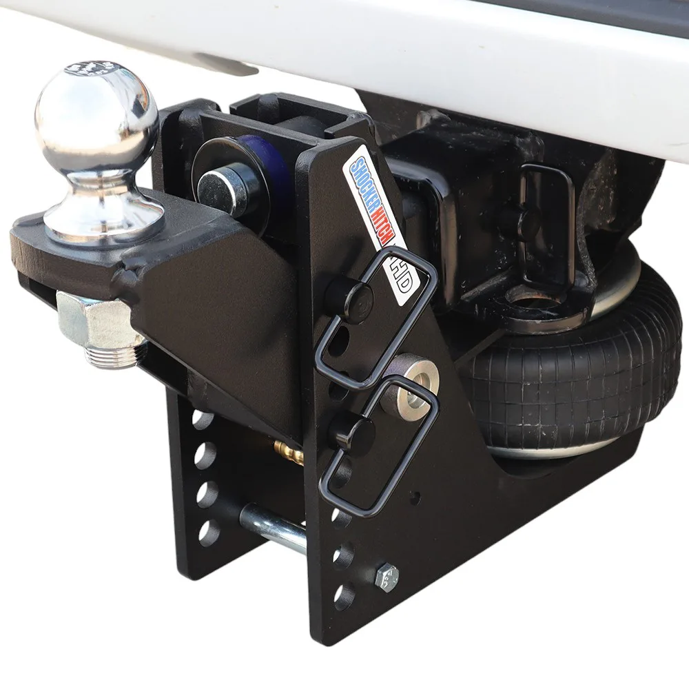 Shocker HD Max Black Air Hitch & Raised Ball Mount w/ 2-5/16" Ball