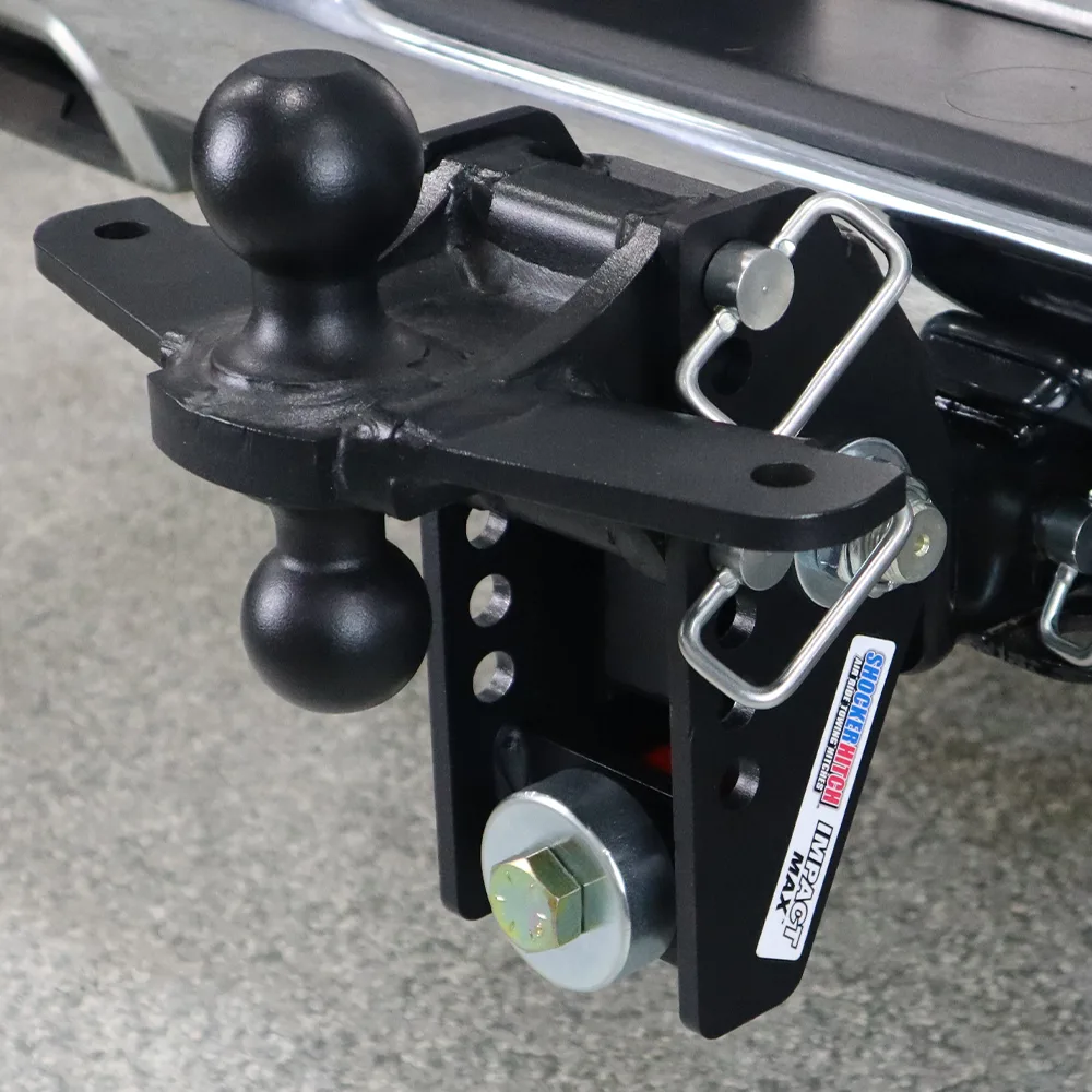 Impact Max Cushion Hitch & Black Sway Bar Tab Combo Ball Mount w/2" & 2-5/16" Balls