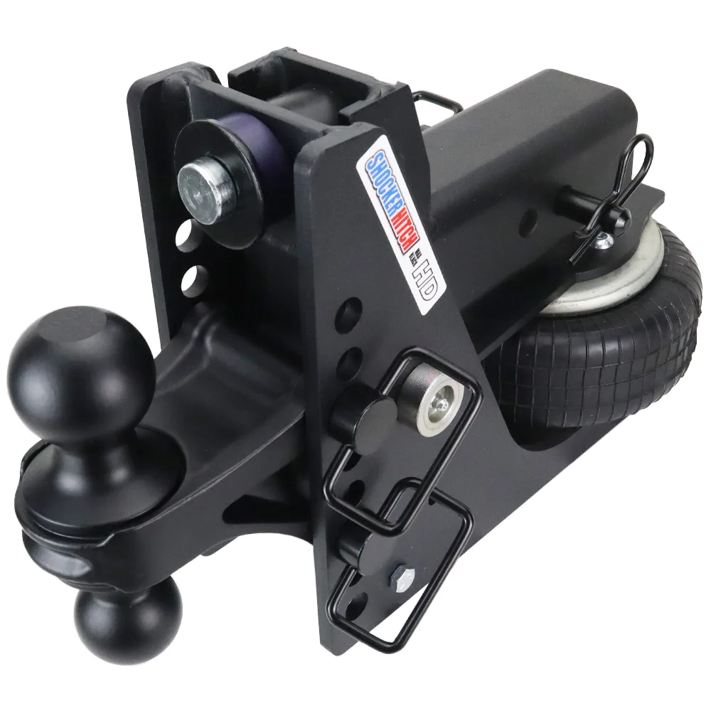 Shocker HD Max Black Air Hitch & Black Combo Ball Mount
