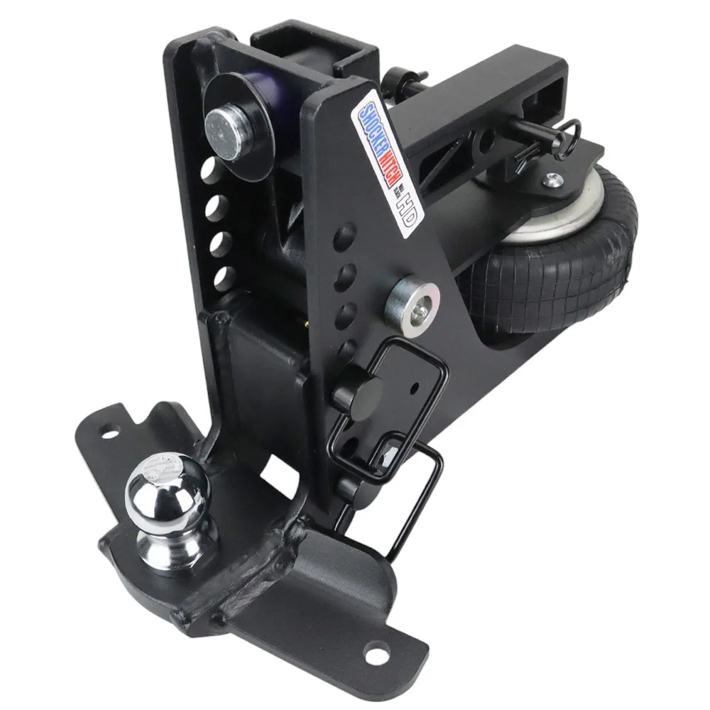 Shocker HD Max Black Air Hitch & Drop Ball Mount w/ 2" Ball & Sway Bar Tabs