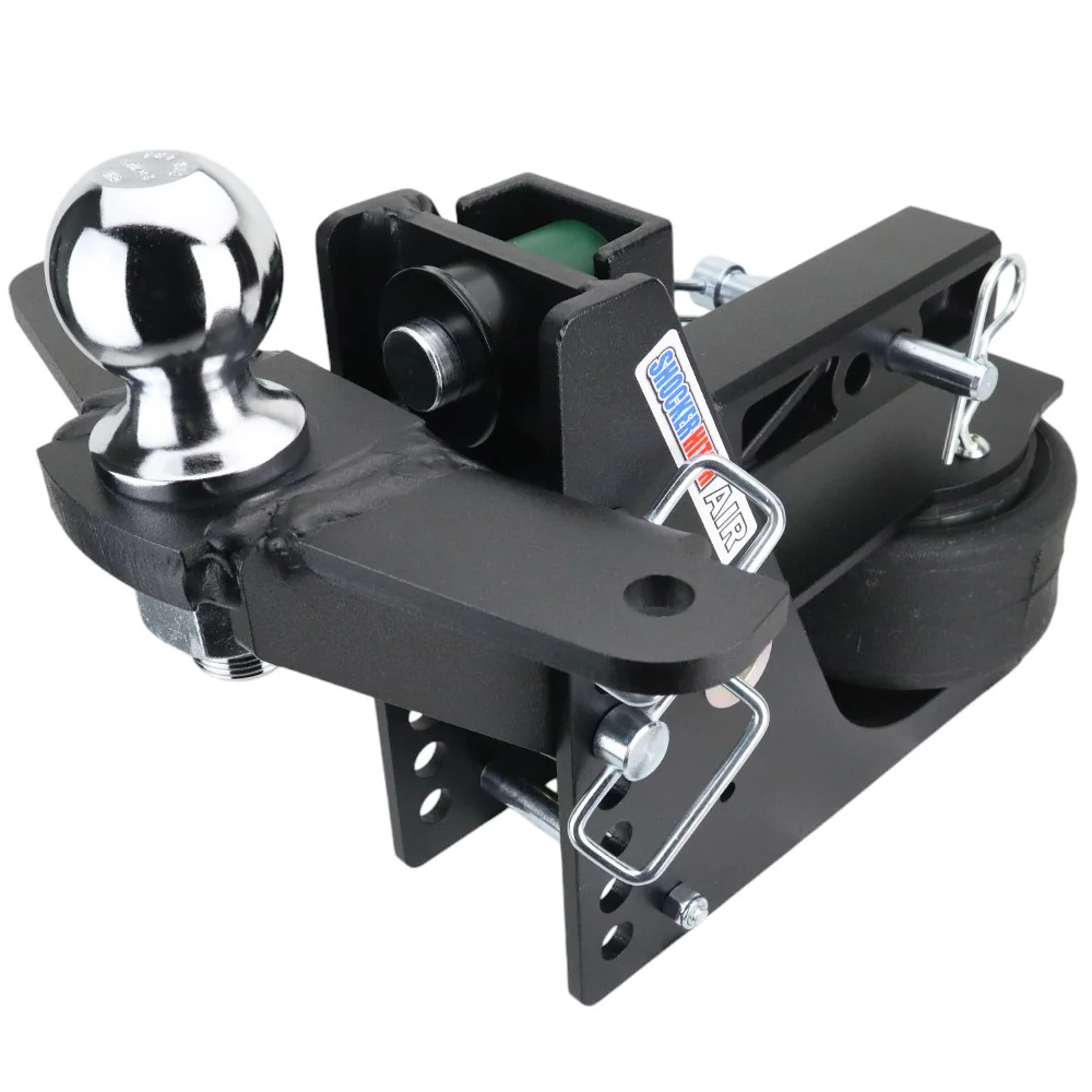 14K Max Black Air Hitch & Sway Tab Raised Mount w/ 2-5/16" Ball - 2" Receiver