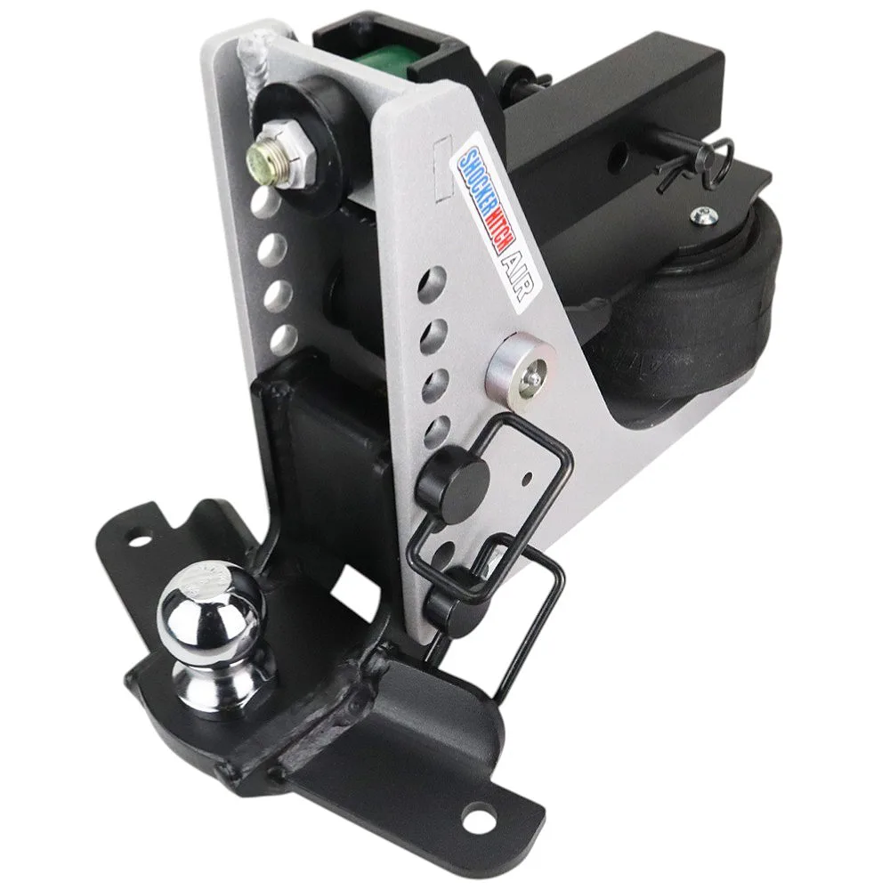 Shocker 10K Aluminum Air Hitch & Drop Ball Mount w/ 2" Ball & Sway Bar Tabs