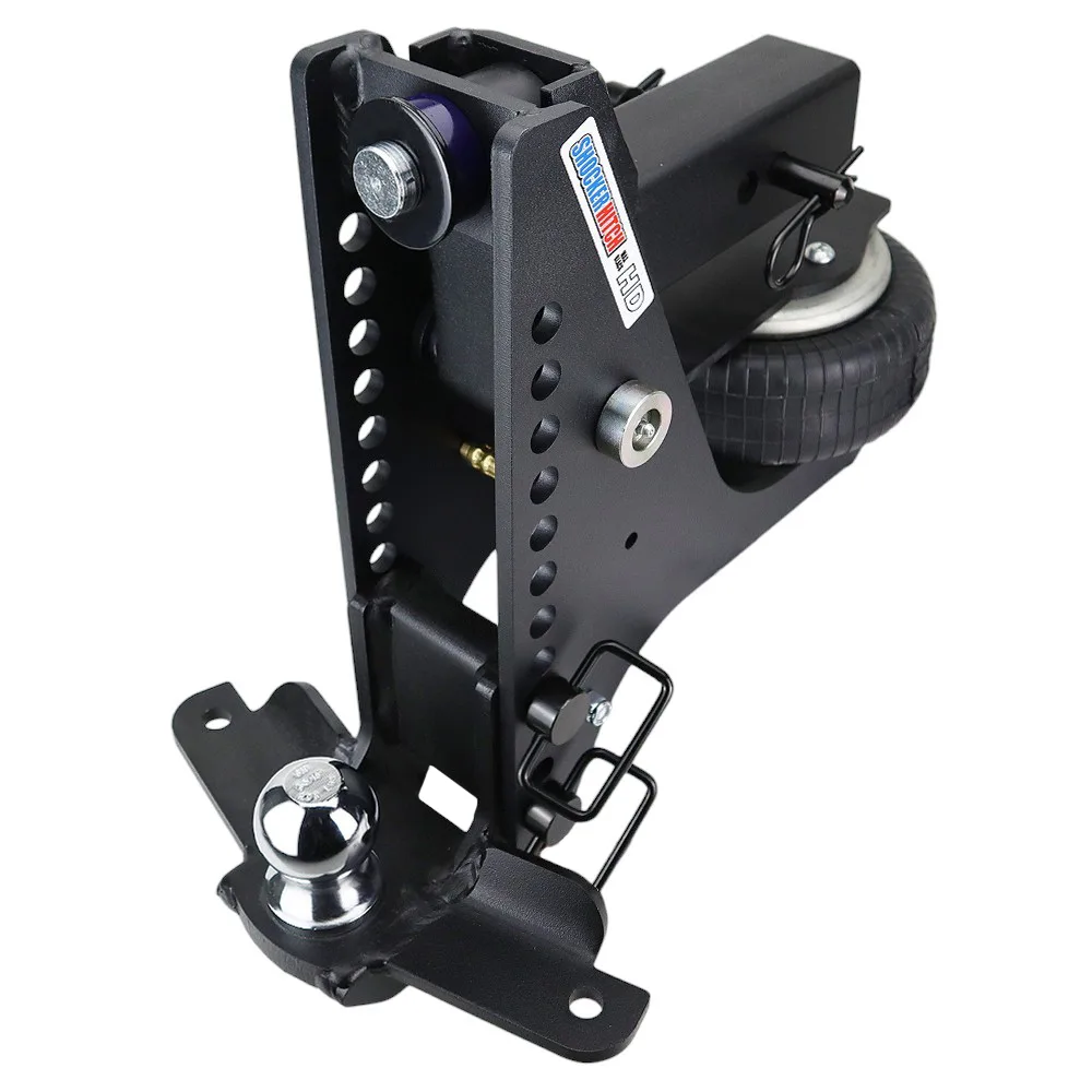 Shocker HD Max Black Super Drop Air Hitch & Drop Ball Mount w/ 2-5/16" Ball & Sway Bar Tabs