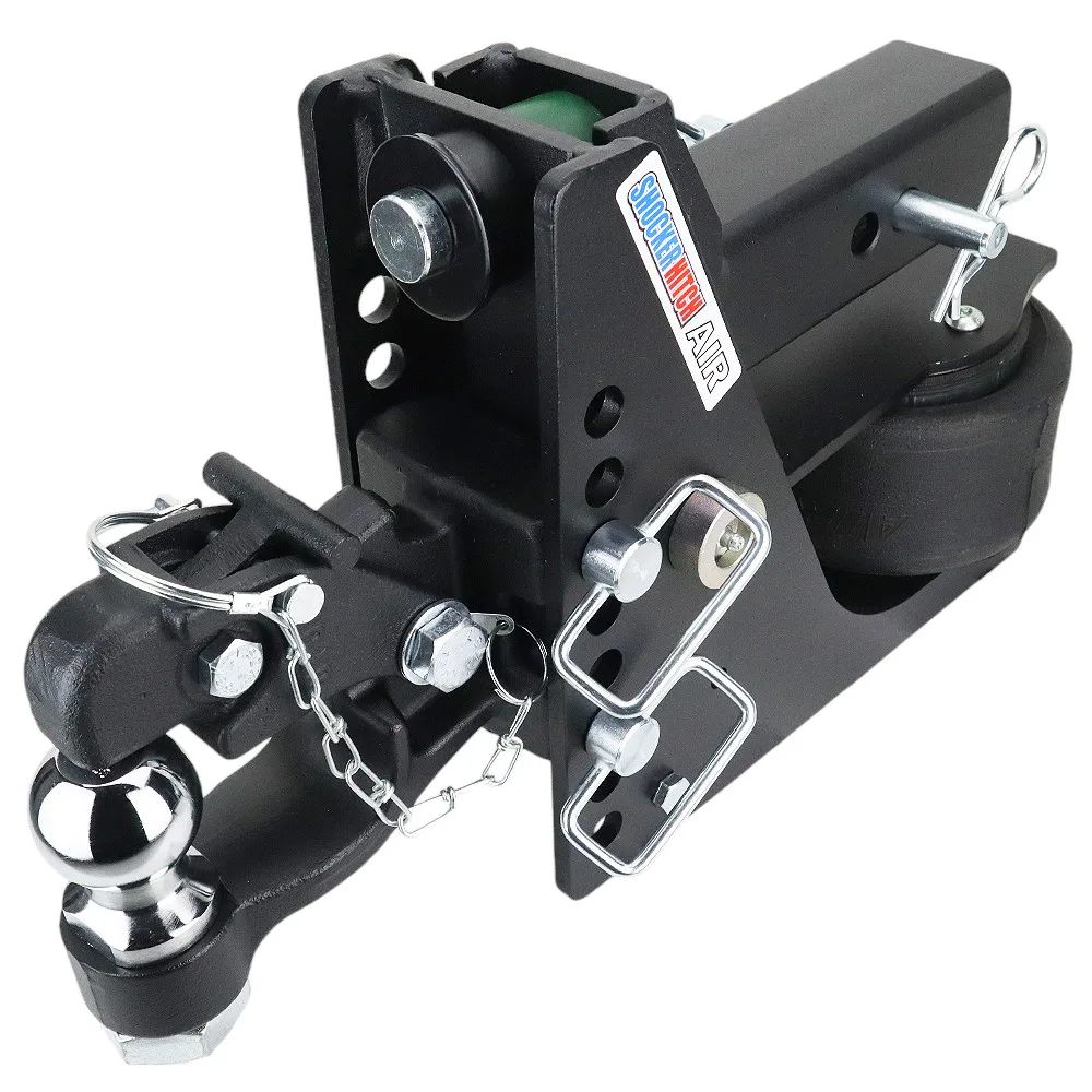 Shocker Max Black Air Channel Style Pintle & Ball Hitch